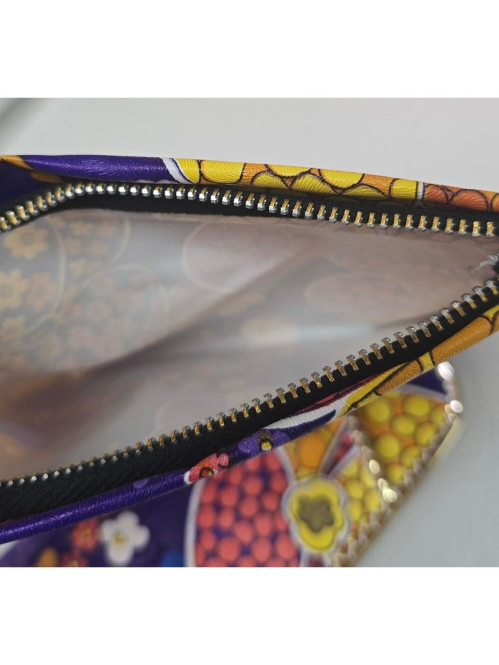 VTG 1960s Retro Hippie Make Up Bag & Sunglass Case Bright Floral Duray New York - Picture 9 of 11
